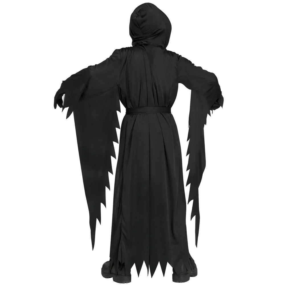 Fun World Ghost Face Bleeding Costume Kids Size L 10-12 Scream Mask Robe Gloves